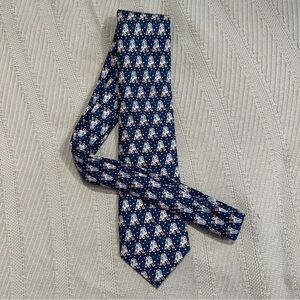 New England Patriots necktie, Vineyard Vines, 100% silk, blue/red/wht